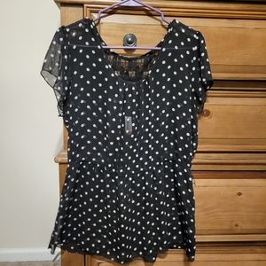 Polka dot blouse size 2XL